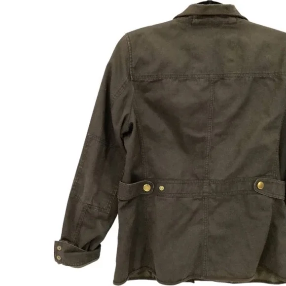 J. Crew Brown With Gold Hardware Size Small Women Relaxed Boyfriend Field Jacket - Picture 7 of 12